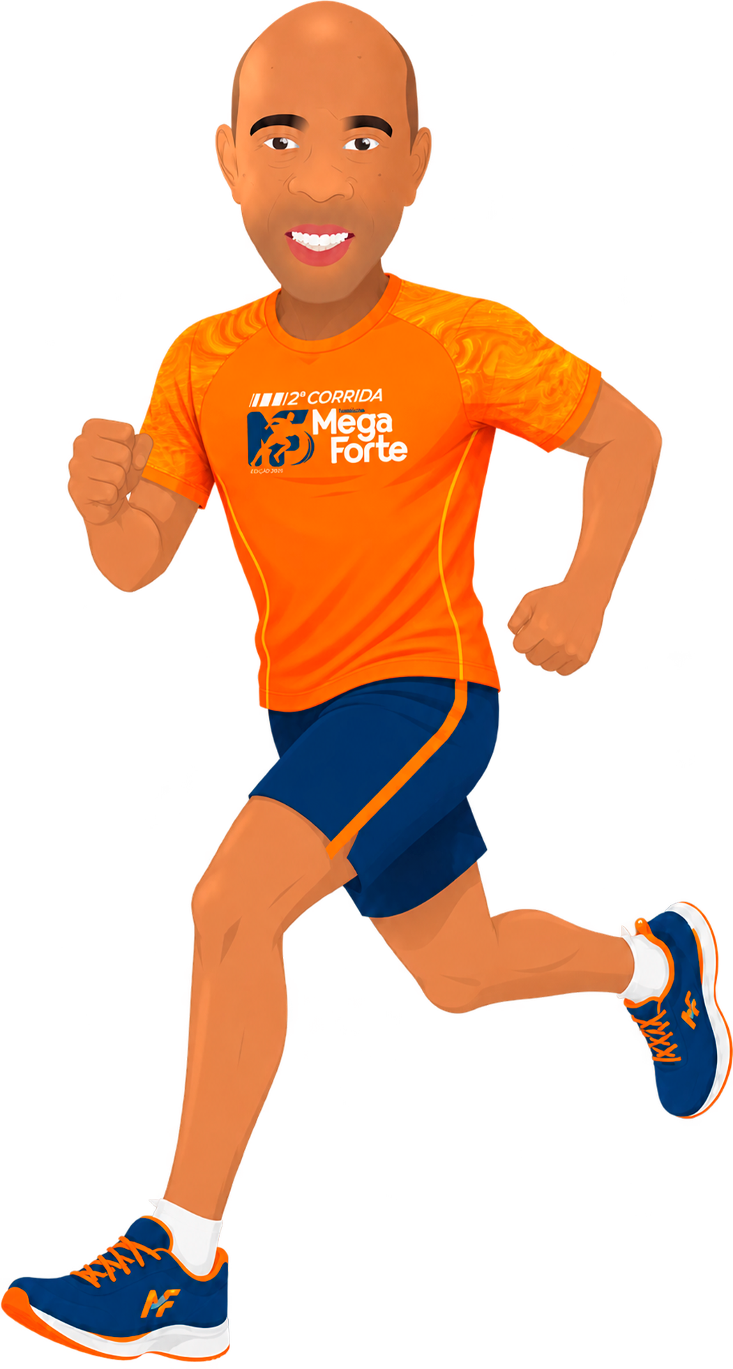 Atleta correndo pela 2ª Corrida Mega Forte